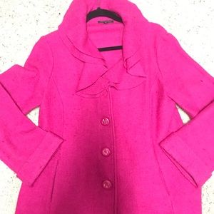 Hot Pink Wool Jacket by For Cynthia